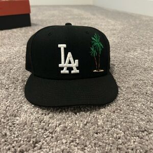 Black LA Embroidered Cap